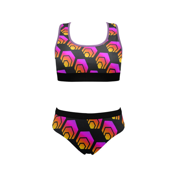 Hex Black Women's Sports Bra Yoga Set