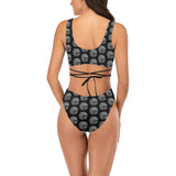 Future 3d BLK Cross String Bikini Set