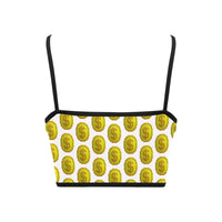 IM 3D WHT Women's Spaghetti Strap Crop Top