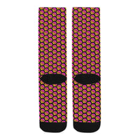 Hex Small Black Sublimated Crew Socks (3 Packs)