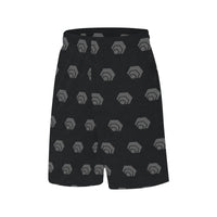 Hex Black & Grey All Over Print Basketball Shorts With Pockets