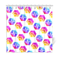 Hex Pulse Combo Shower Curtain 72"x72" - Crypto Wearz