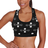 Hex Dot Com White Women's All Over Print Sports Bra