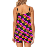 Hex Black Women's Spaghetti Strap Cami Short Pajama Set