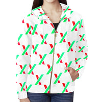 PulseX Women's All Over Print Full Zip Hoodie