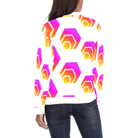 Hex Tapered Women's All Over Print Bomber Jacket