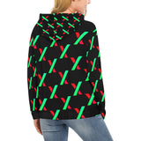 PulseX Black Women's All Over Print Hoodie