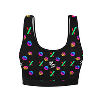 RH HPX White Women's All Over Print Sports Bra