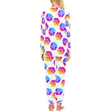 Hex Pulse Combo Women's All Over Print Pajama Set with Trouser Opening