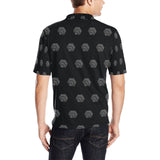 Hex Black & Grey Men's All Over Print Polo Shirt