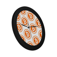 Bitcoin Orange Elegant Black Wall Clock - Crypto Wearz