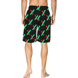 PulseX Black All Over Print Basketball Shorts With Pockets