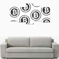 Bitcoin Canvas Wall Art Prints (No Frame) 5-Pieces