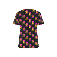 Hex Color Dot Com Black Women's All Over Print Scrub