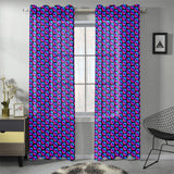 Pulses Small Black Gauze Curtain 28"x84" (Two Pieces)
