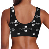 Hex Dot Com White Women's All Over Print Sports Bra