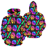 HPXdotCOM Black Women's All Over Print Hoodie