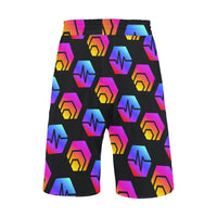 Hex Pulse Combo Black Men's All Over Print Casual Shorts