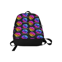 Hex Pulse TEXT Black All-Over Print Unisex Casual Backpack