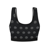 Hex Black & Grey Women's All Over Print Sports Bra