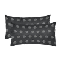 Hex Black & Grey Rectangle Pillow Cases 20"x36" (Pack of 2)