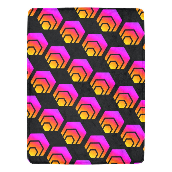 Hex Black Ultra-Soft Micro Fleece Blanket 60" x 80"