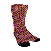 Hex Small Black Women's Custom Socks