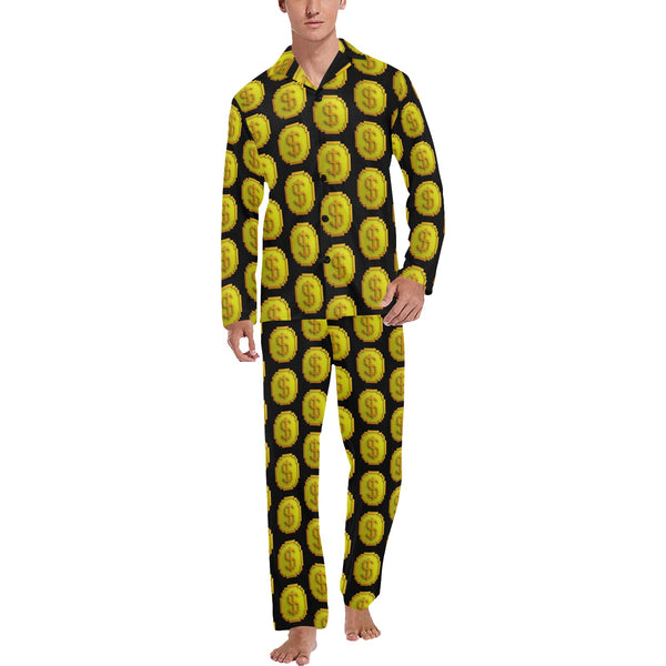 IM 3D BLK Men's Long Pajama Set