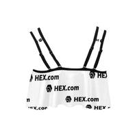 HEXdotcom Combo Flounce Bikini Top