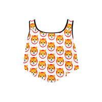 Shiba Inu Flounce Bikini Top