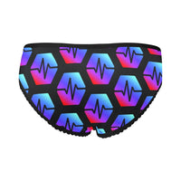 Pulse Black Women's All Over Print High-cut Briefs