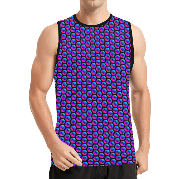 Pulses Small Black All Over Print Basketball Jersey