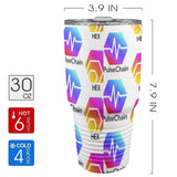 Hex Pulse TEXT Insulated Stainless Steel Tumbler (30oz ）