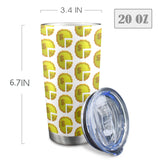 Time 3D 2 WHT Custom Tumbler with Transparent Lid (20oz)