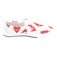 Ethereums Red Slip-on Canvas Women's Shoes - Crypto Wearz