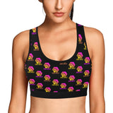 Hex Color Dot Com Black Women's All Over Print Sports Bra