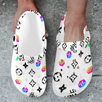 RH HPX Color Black Custom Print Adults Clogs