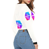 Pulse Logo Women's All Over Print Cropped Hoodie