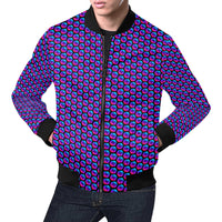 Pulses Small Black Men's All Over Print Casual Jacket