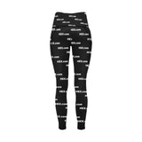 HEXdotcom White All Over Print High Waist Leggings with Pockets