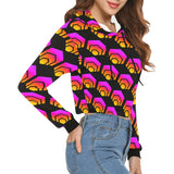 Hex Black Women's All Over Print Cropped Hoodie