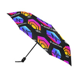 Hex Pulse TEXT Black Anti-UV Automatic Umbrella (Outside Printing)