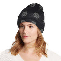 Hex Black & Grey All Over Print Beanie for Adults