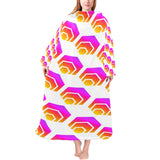 Hex Blanket Robe with Sleeves for Adults