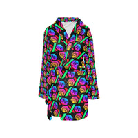 Hex PulseX Pulse Black Women's All Over Print Fleece Robe