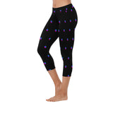 Pulse Small Black All-Over Low Rise Capri Leggings