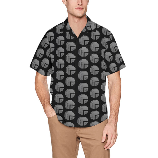 Future 3d BLK Men's All Over Print Hawaiian Shirt With Chest Pocket