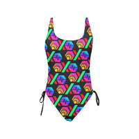 Hex PulseX Pulse Black Drawstring Side One-Piece Swimsuit