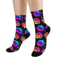 HPXdotCOM Black Sublimated Crew Socks (3 Packs)