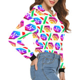 HPXdotCOM Women's All Over Print Cropped Hoodie